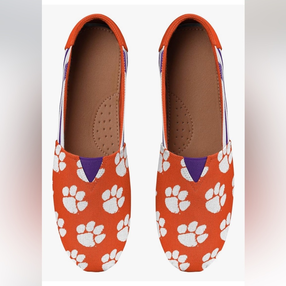 🆕 Clemson Tigers| FOCO Women’s NCAA |Canvas Slip-On Shoes| Size Small (US 6) - Picture 5 of 10